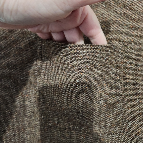 Loft Wool Blend Button Skirt Womens Size 8 Brown Tweed A-Line Fall Academia - Picture 5 of 10